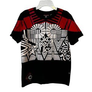 Akademiks T Shirt Short Sleeve Graphic Logo Multicolor Teen Boys Size 16 - 18